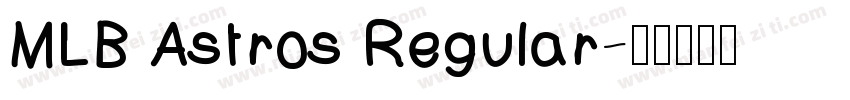 MLB Astros Regular字体转换